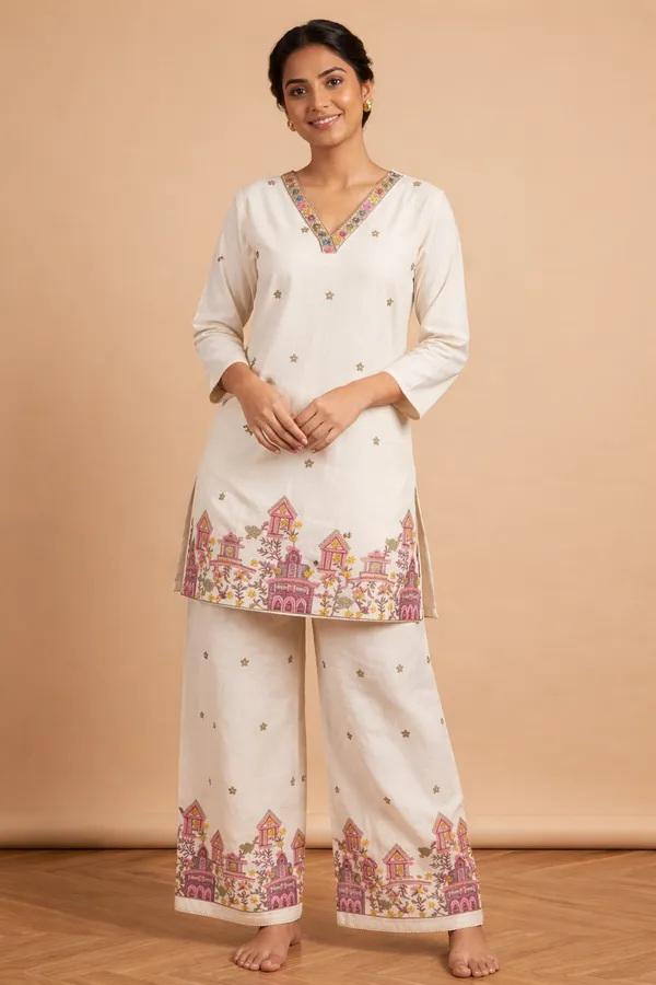 Ivory_Khadi_Straight_Embroidered_Kurta_Palazzo_Set_For_Women