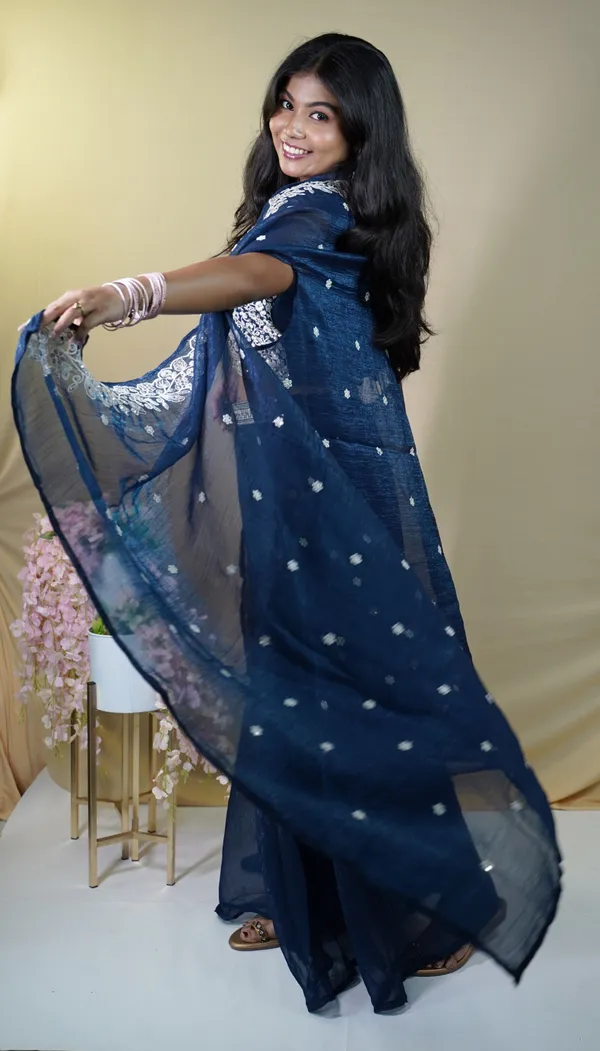 Navy_Blue_Crepe_Embroidered_Sharara_Ethnic_Set_For_Women