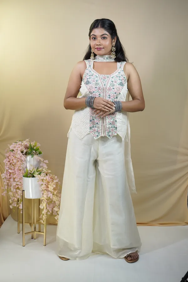 Ivory_Organza_Embroidered_Co-Ord_Palazzo_Set_For_Women