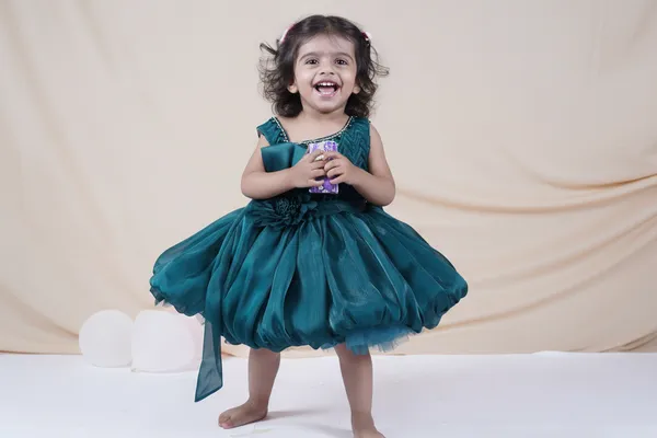 Teal_Green_Soft_Net_Floral_Party_Dress_For_Girls