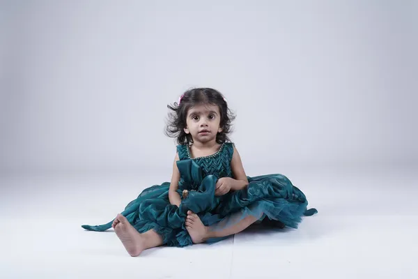 Teal_Green_Soft_Net_Floral_Party_Dress_For_Girls