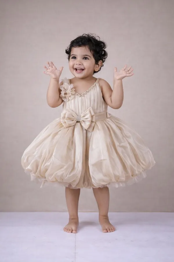 Beige_Soft_Net_Party_Wear_Ethnic_Frock_For_Girls