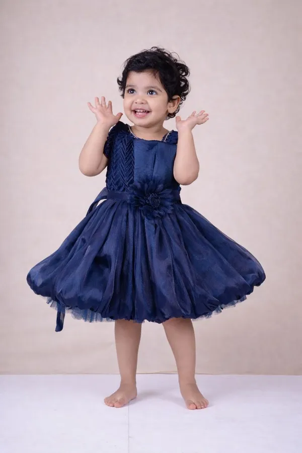 Navy_Blue_Soft_Net_Princess_Ethnic_Wear_For_Girls
