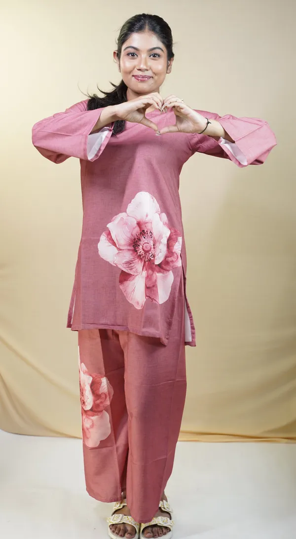 Pink_Rayon_Floral_Printed_Co-Ord_Set_For_Women
