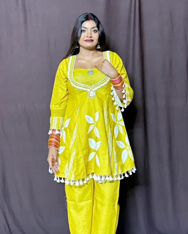 Mustard_Yellow_Rayon_Printed_Tassel_Co-Ord_Set_For_Women