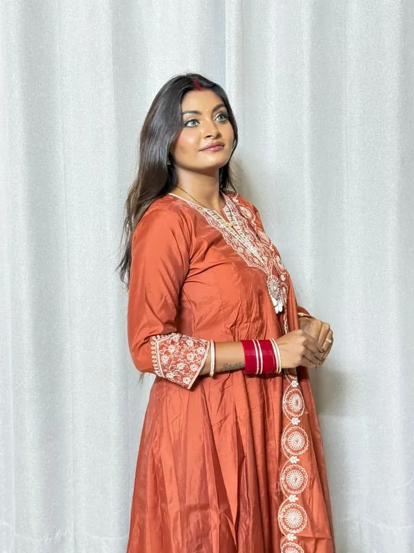 Orange_Embroidered_Anarkali_Suit_for_Women