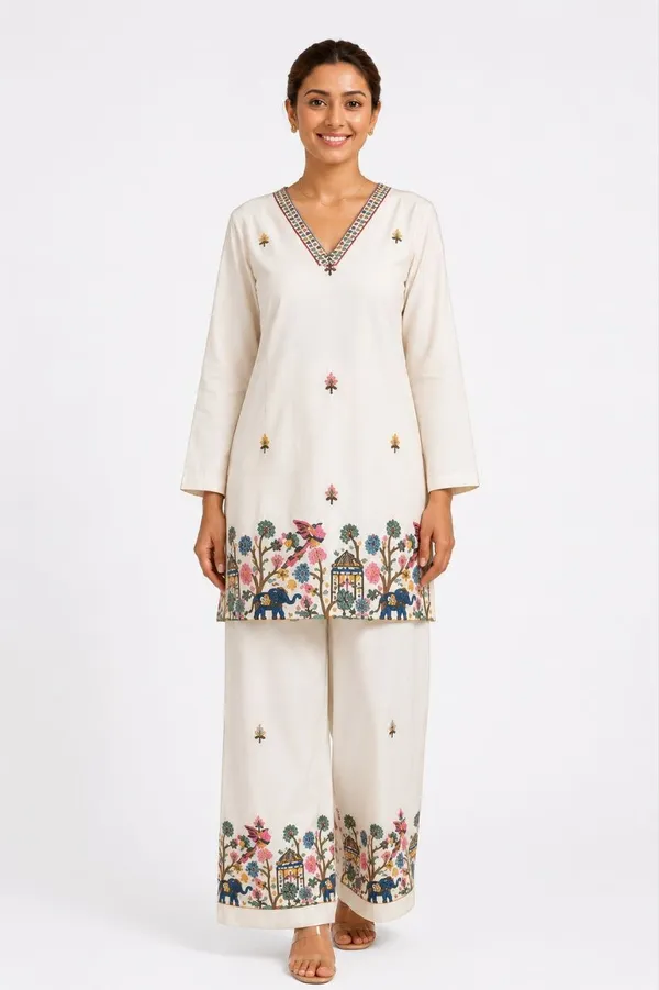 Ivory_Khadi_Straight_Embroidered_Kurta_Palazzo_Set_For_Women