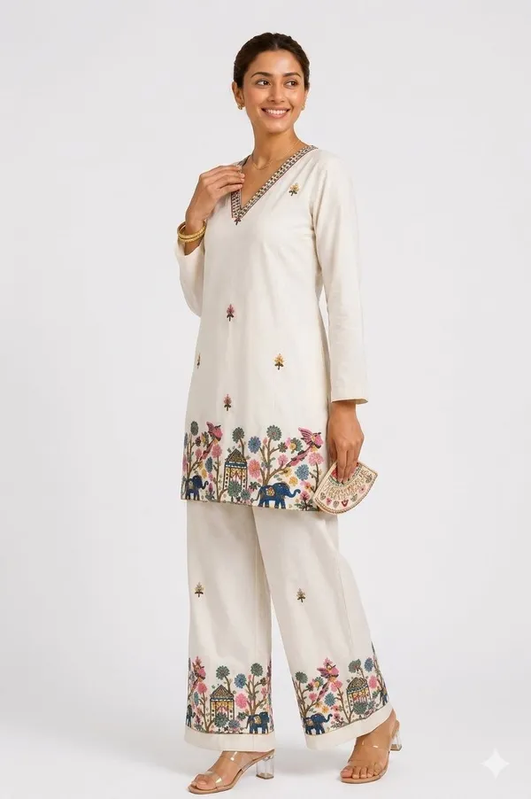 Ivory_Khadi_Straight_Embroidered_Kurta_Palazzo_Set_For_Women