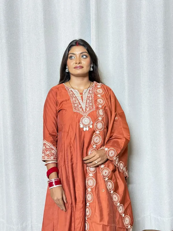 Orange_Embroidered_Anarkali_Suit_for_Women
