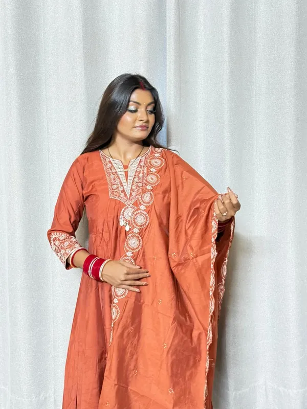 Orange_Embroidered_Anarkali_Suit_for_Women