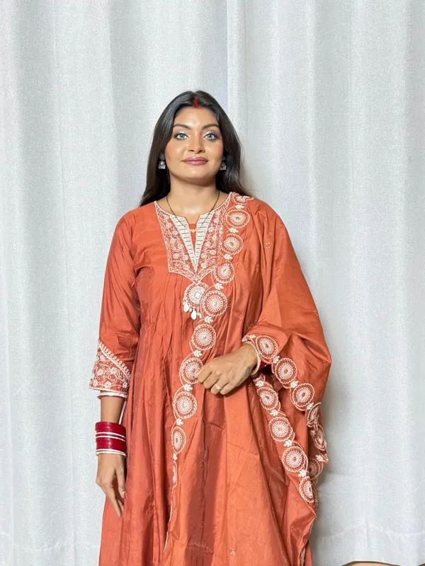 Orange_Embroidered_Anarkali_Suit_for_Women