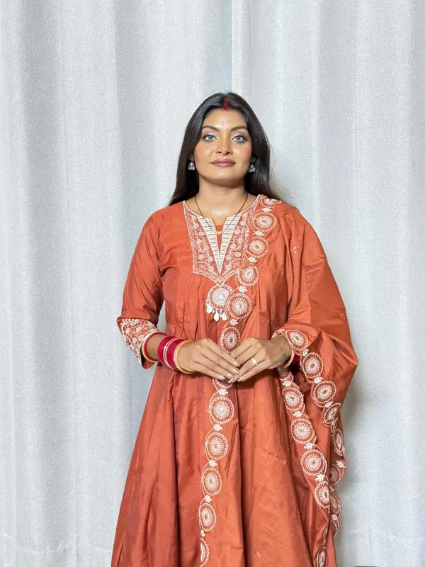 Orange_Embroidered_Anarkali_Suit_for_Women