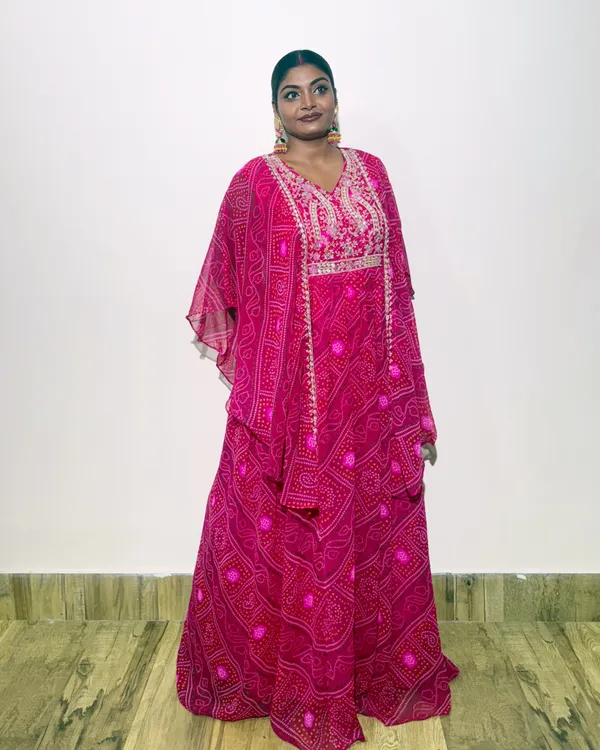 Style:_Ethnic_Bandhani_Kaftan_Gown_/_Flared_Dress