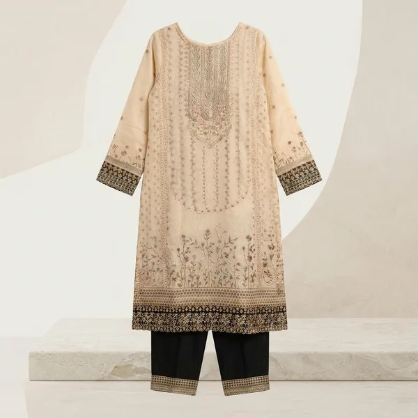 Beige_Organza_Embroidered_Straight_Kurti_Palazzo_Set_For_Women