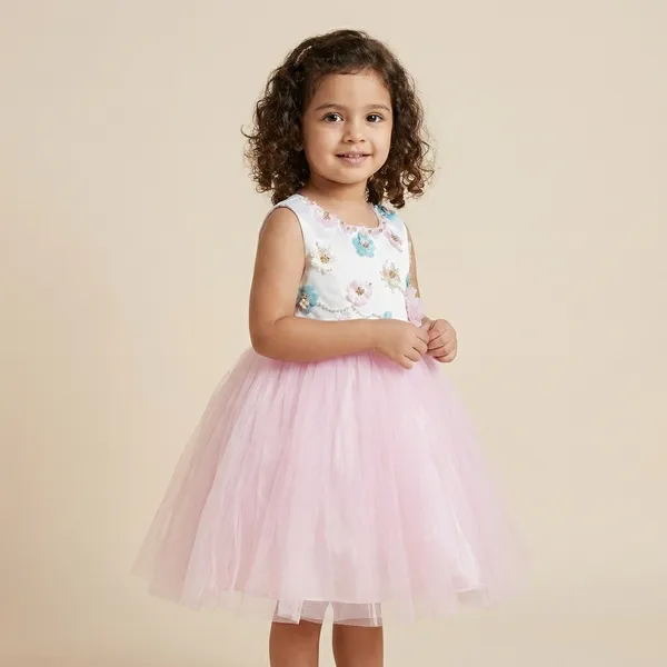 White_And_Pink_Soft_Net_Layered_Tulle_Party_Frock_For_Girls