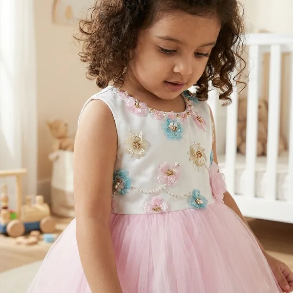 White_And_Pink_Soft_Net_Layered_Tulle_Party_Frock_For_Girls