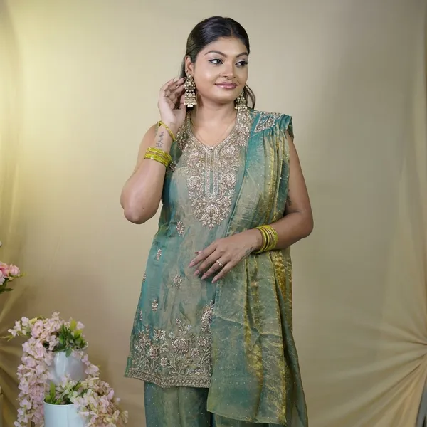 Green_Georgette_Embroidered_Fusion_Palazzo_Set_For_Women