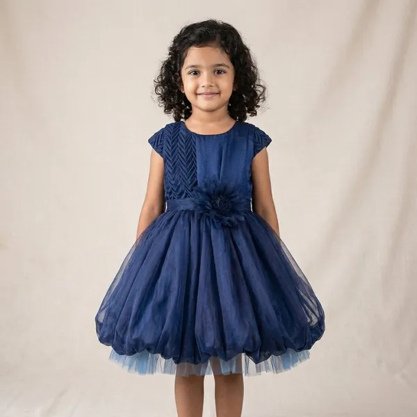 Navy_Blue_Soft_Net_Princess_Ethnic_Wear_For_Girls