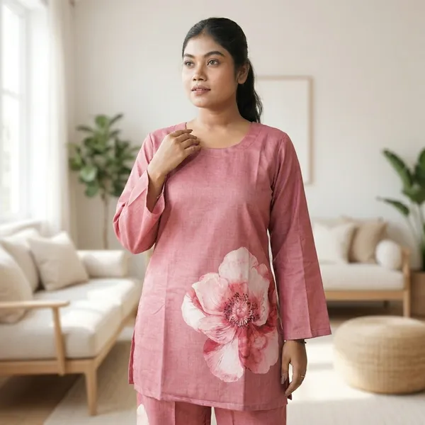 Pink_Rayon_Floral_Printed_Co-Ord_Set_For_Women