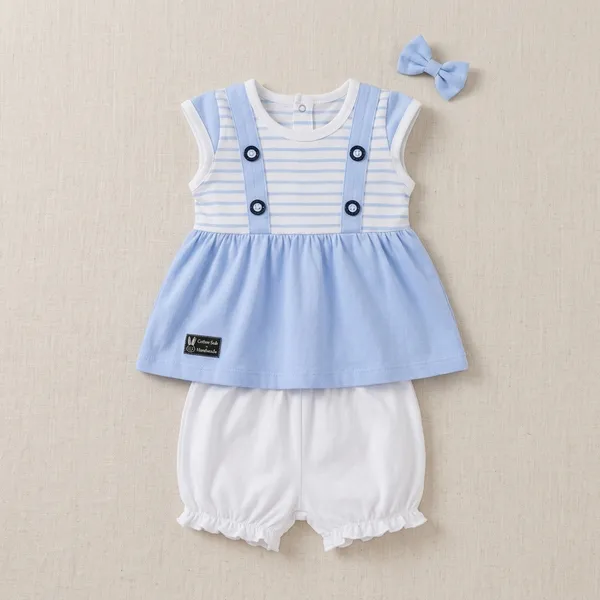 White_And_Blue_Soft_Cotton_Ethnic_Wear_For_Kids