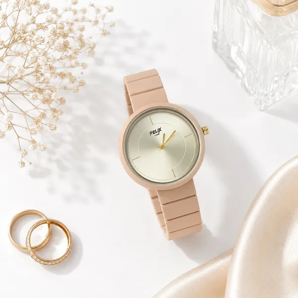 Beige_Mat_Finish_Metal_Watch_For_Women