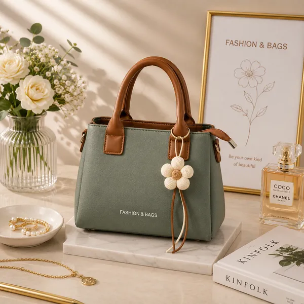 Sage_Green_Pu_Non_Leather_Handbag_For_Women