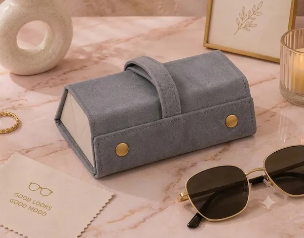 Grey_Fabric_Velvet_Mix_Eyewear_Case_For_Women