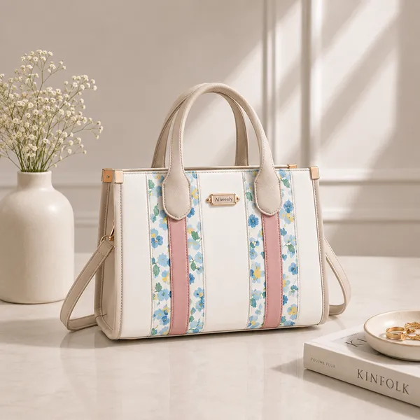 White_Pu_Non_Leather_Handbag_For_Women