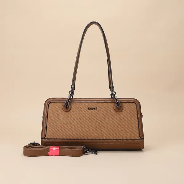Brown_Pu_Non_Leather_Shoulder_Bag_For_Women