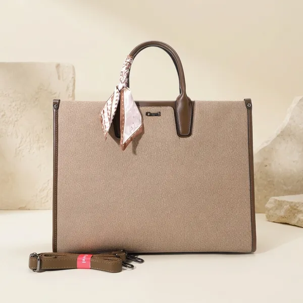 Beige_Pu_Non_Leather_Tote_Handbag_For_Women