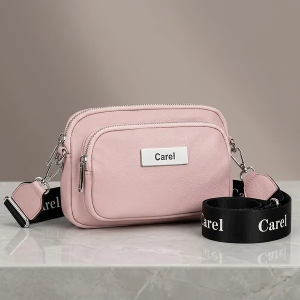 Pink_Pu_Non_Leather_Sling_Bag_For_Women
