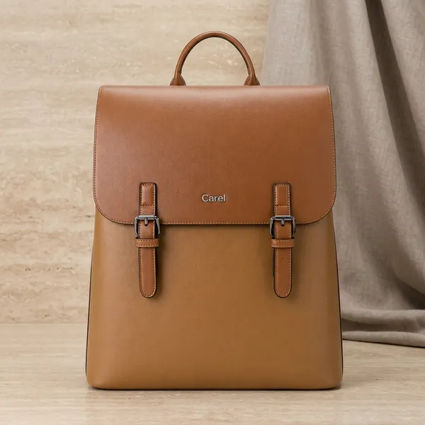 Brown_Pu_Non_Leather_Backpack_For_Women