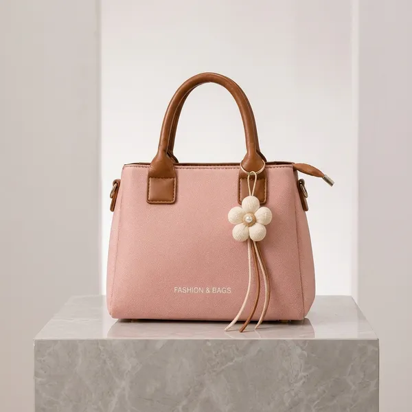 Pink_Pu_Non_Leather_Handbag_For_Women