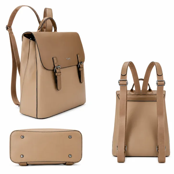 Tan_Pu_Non_Leather_Backpack_For_Women