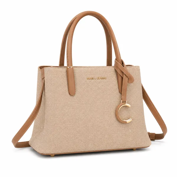 Beige_Pu_Non_Leather_Tote_Handbag_For_Women