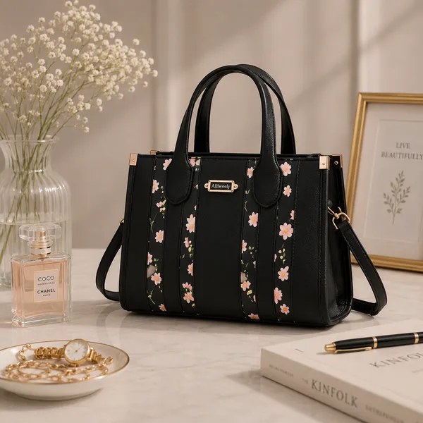 Black_Pu_Non_Leather_Handbag_For_Women