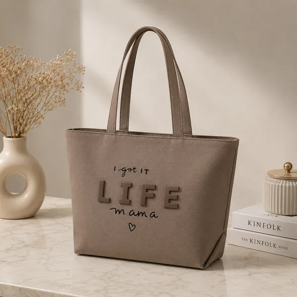 Taupe_Teflon_Fabric_Tote_Bag_For_Women