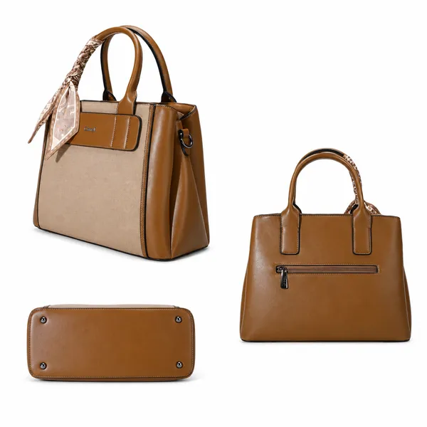 Brown_Pu_Non_Leather_Tote_Bag_For_Women
