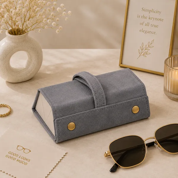 Grey_Fabric_Velvet_Mix_Eyewear_Case_For_Women
