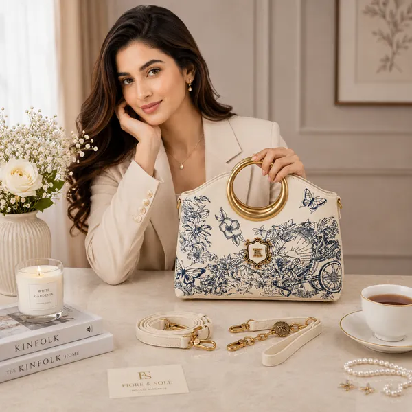 Cream_Pu_Non_Leather_Handbag_For_Women