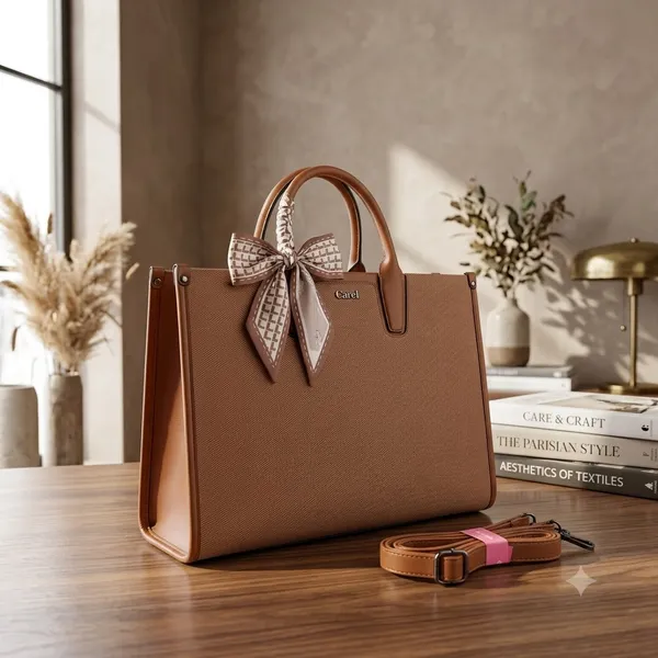Brown_Pu_Non_Leather_Tote_Handbag_For_Women