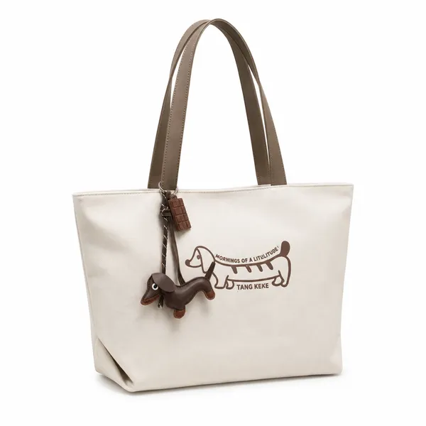 White_Teflon_Fabric_Tote_Bag_For_Women