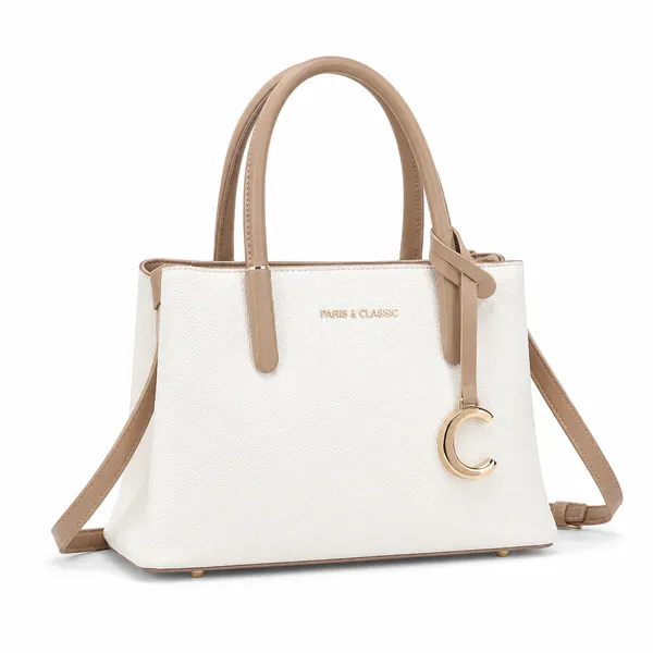 White_Pu_Non_Leather_Tote_Handbag_For_Women