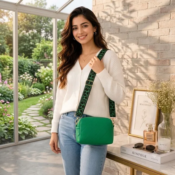 Green_Mati_Fabric_Crossbody_Bag_For_Women