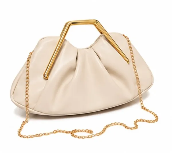 Cream_Pu_Non_Leather_Clutch_Sling_Bag_For_Women