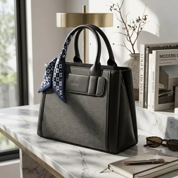 Black_Pu_Non_Leather_Tote_Handbag_For_Women