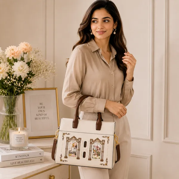 White_Pu_Non_Leather_Tote_Handbag_For_Women