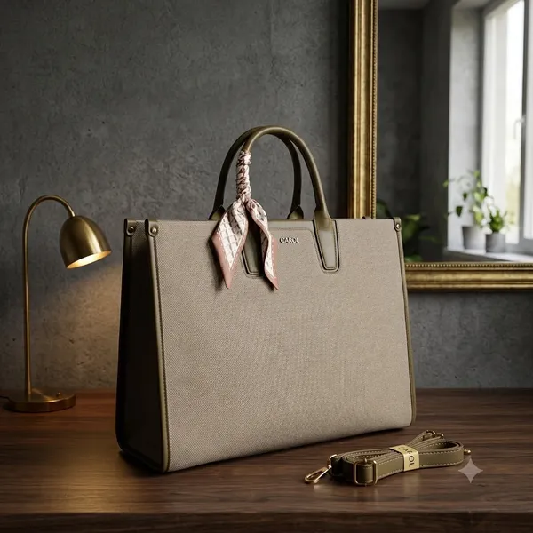 Beige_Pu_Non_Leather_Tote_Handbag_For_Women
