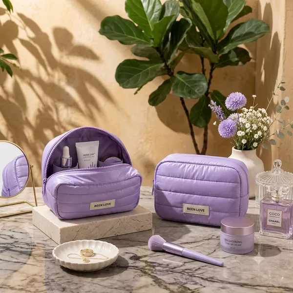 Lavender_Pu_Non_Leather_Makeup_Pouch_For_Women
