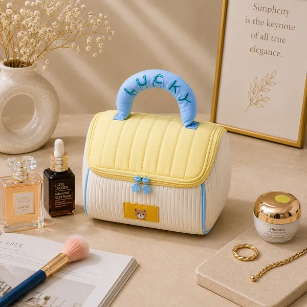 Yellow_Fabric_Mix_Handbag_For_Women